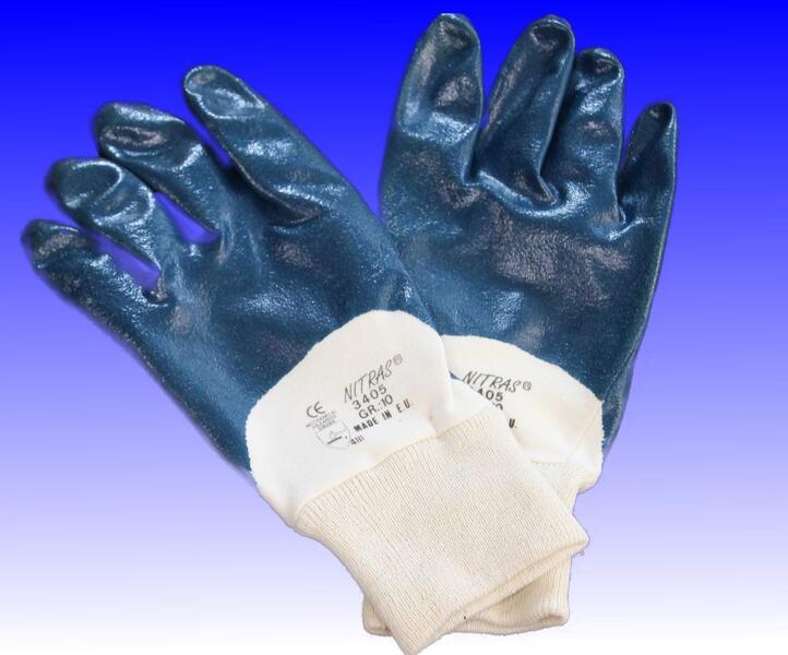 Handschuhe "Nitras" blau Größe 10